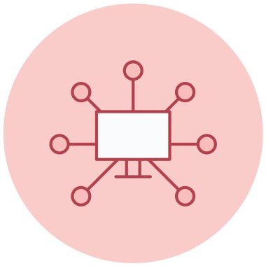 şebeke. Web simgesi basit illüstrasyon