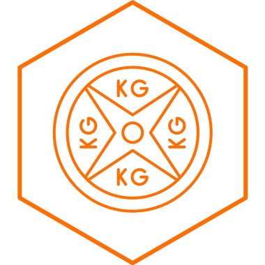 Ağırlık plakaları simgesi beyaz arkaplanda izole edildi. vektör illüstrasyonu