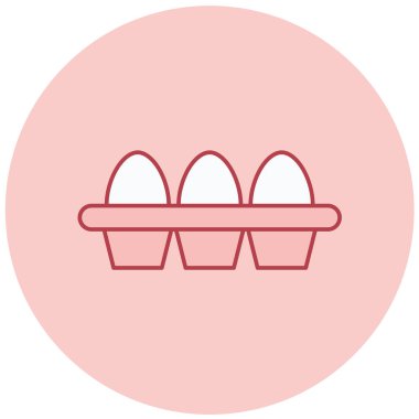 Yumurtalar. Web simgesi basit illüstrasyon