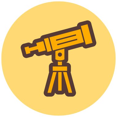 Teleskop. Web simgesi basit illüstrasyon