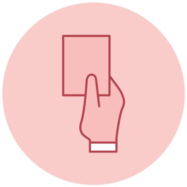 Kart tutan bir el. Basit resimleme 