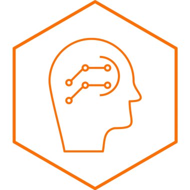 Cyborg simge vektör illüstrasyonu