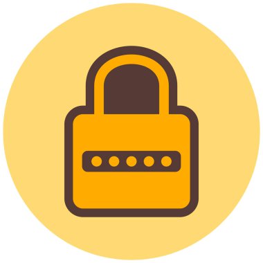 Kilit. Web simgesi basit illüstrasyon