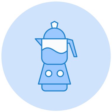 Çaydanlık. Web simgesi basit illüstrasyon