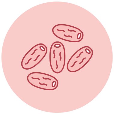  Fasulye simgesi, basit tasarım vektör çizimi