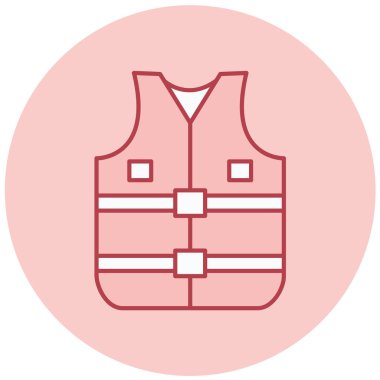 Yelek. Web simgesi basit illüstrasyon