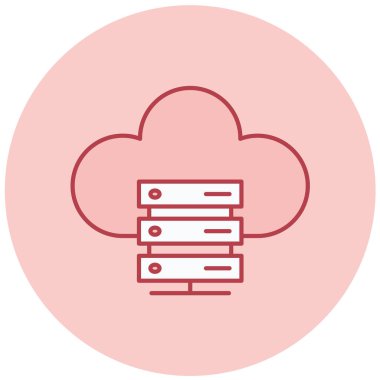 Bulut Sunucusu. Basit illüstrasyon