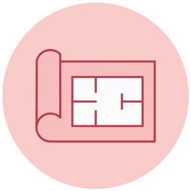 Masa. Web simgesi basit illüstrasyon