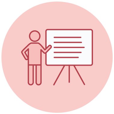 Sunum. Web simgesi basit illüstrasyon