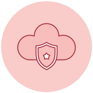 Bulut Güvenliği. Basit illüstrasyon