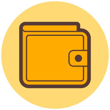 Cüzdan. Web simgesi basit illüstrasyon