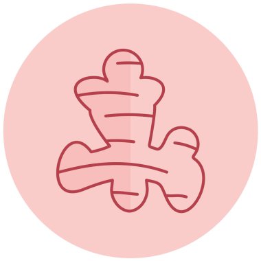 Ginger simgesi, basit tasarım vektörü çizimi