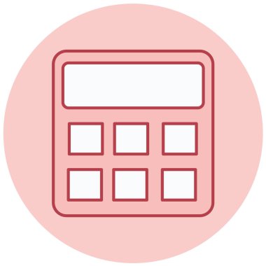 Hesap makinesi. Web simgesi basit illüstrasyon