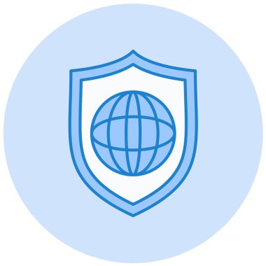 Kalkan. Web simgesi basit illüstrasyon