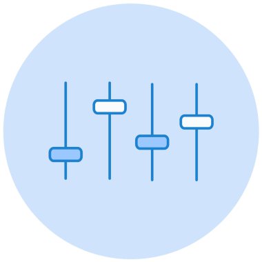 Dengeleyici. Web simgesi basit illüstrasyon