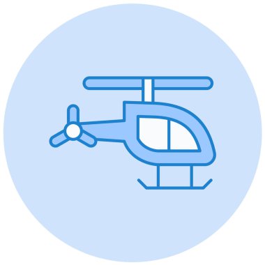 Helikopter. Web simgesi basit illüstrasyon