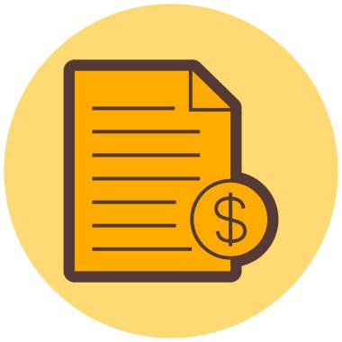 Belge. Web simgesi basit illüstrasyon