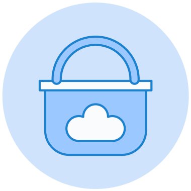 Alışveriş poşeti simgesinin vektör illüstrasyonu