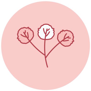 Tek bir ağacın vektör illüstrasyonu