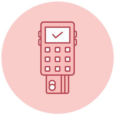 ATM 'de. Web simgesi basit illüstrasyon