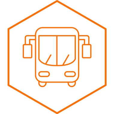 Otobüs simgesi düz stil. vektör illüstrasyonu.