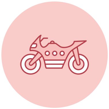 Motorsiklet. Web simgesi basit illüstrasyon
