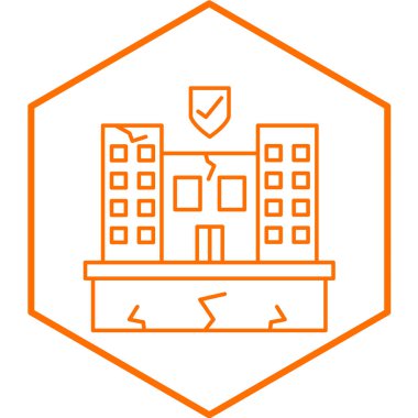 Modern deprem simgesinin vektör çizimi