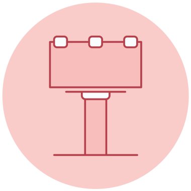 Reklam panosu. Web simgesi basit illüstrasyon