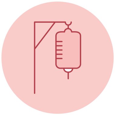 Hastane vektörü ince çizgi simgesi