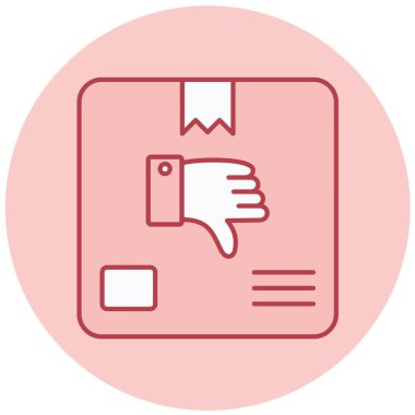 Teslimat kutusu düz simgesi