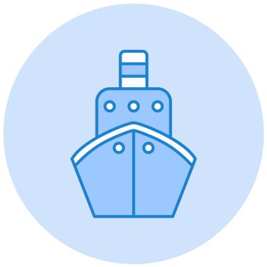 Gemi. Web simgesi basit illüstrasyon