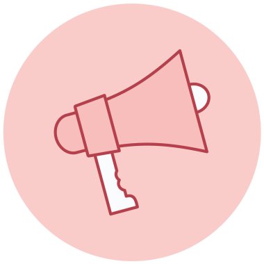 Megafon. Web simgesi basit illüstrasyon