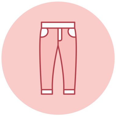 Pantolon. Web simgesi basit illüstrasyon