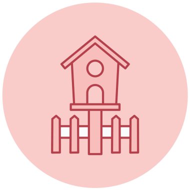 Bir kuş evi simgesinin vektör illüstrasyonu