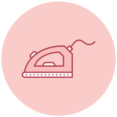 Ütü yapıyorum. Web simgesi vektör illüstrasyonu