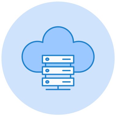 Bulut Sunucusu. Basit illüstrasyon