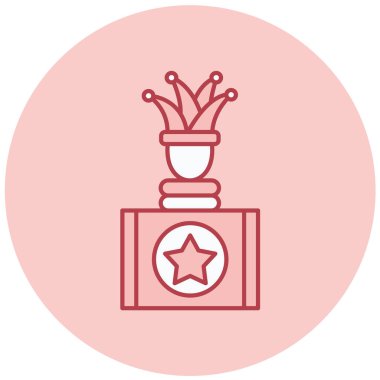 Podyum. Web simgesi basit illüstrasyon