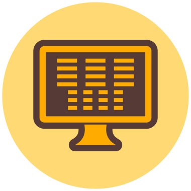 vektör lcd simgesi illüstrasyonu