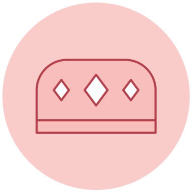 Yatağa. Web simgesi basit illüstrasyon