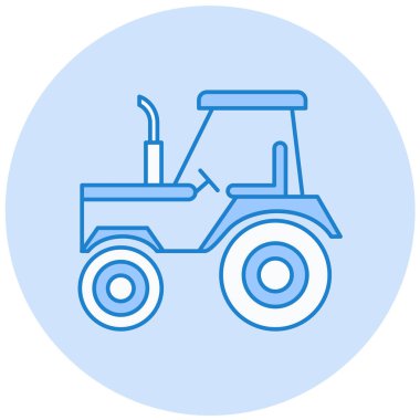 Traktör vektör simgesi modern illüstrasyon