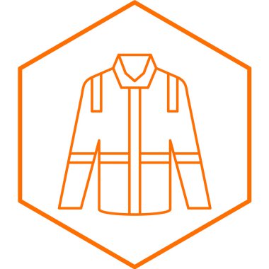 Ateş Ceketi simgesinin vektör illüstrasyonu