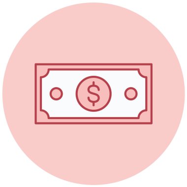 Dolar. Web simgesi basit illüstrasyon