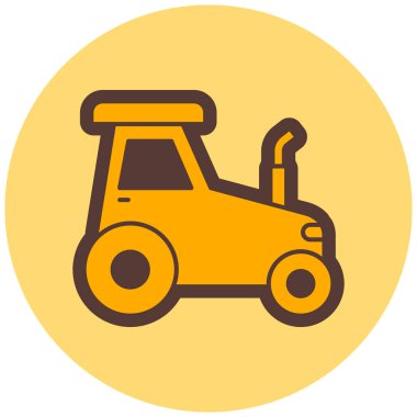 Traktör. Web simgesi basit illüstrasyon