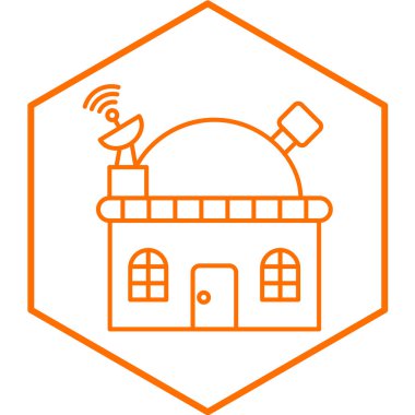 Modern Gözlemevi simgesinin vektör çizimi