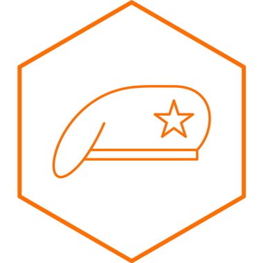 Askeri Şapka 'nın vektör çizimi