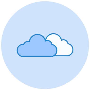 Bulut. Web simgesi basit illüstrasyon