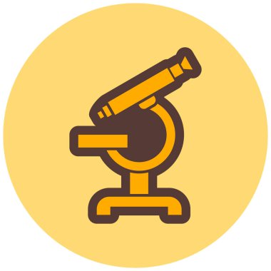 Mikroskop. Web simgesi basit illüstrasyon