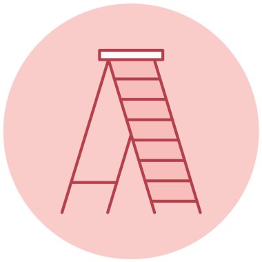 Merdiven. Web simgesi basit illüstrasyon