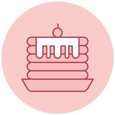 Kek. Web simgesi basit illüstrasyon