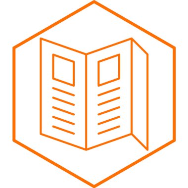 Broşür simgesinin vektör illüstrasyonu